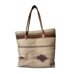 Woven Cotton Tote Bag Southwestern Style Shoulder‎ Bag Casual Purse Handbag